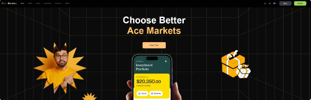Say goodbye to trading difficulties! Ace Markets: Make easy money by following orders, with endless bonuses, even beginners can master the financial world