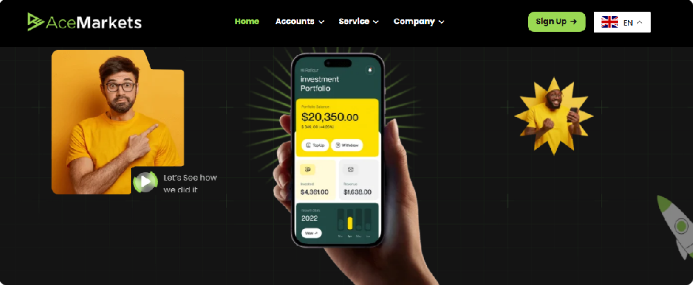 Start trading with Ace Markets in 3 steps. Earn money automatically and get bonus easily.