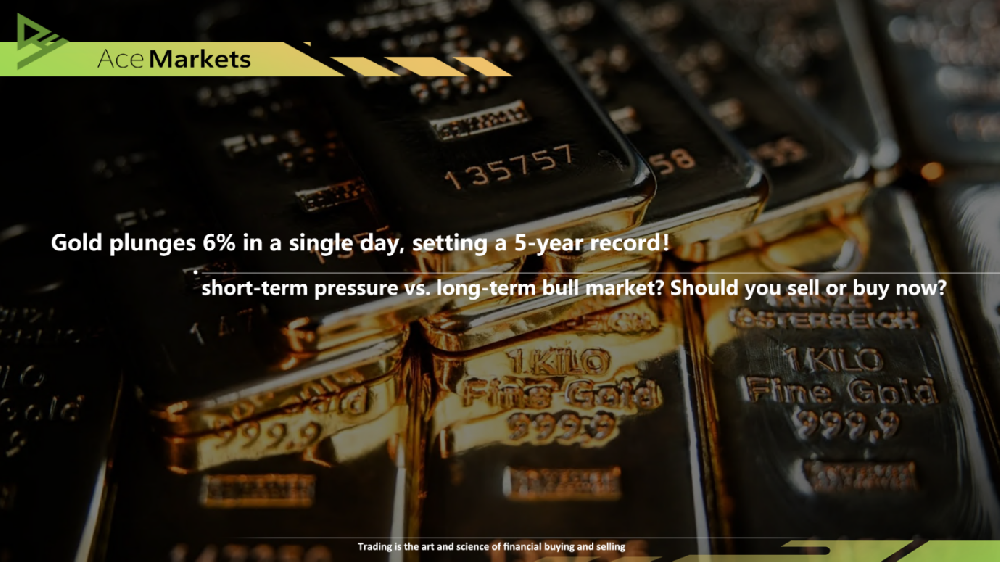 Gold plunges 6% in a single day, hitting a 5-year high – short-term pressure vs. long-term bull market? Should you sell or buy now?