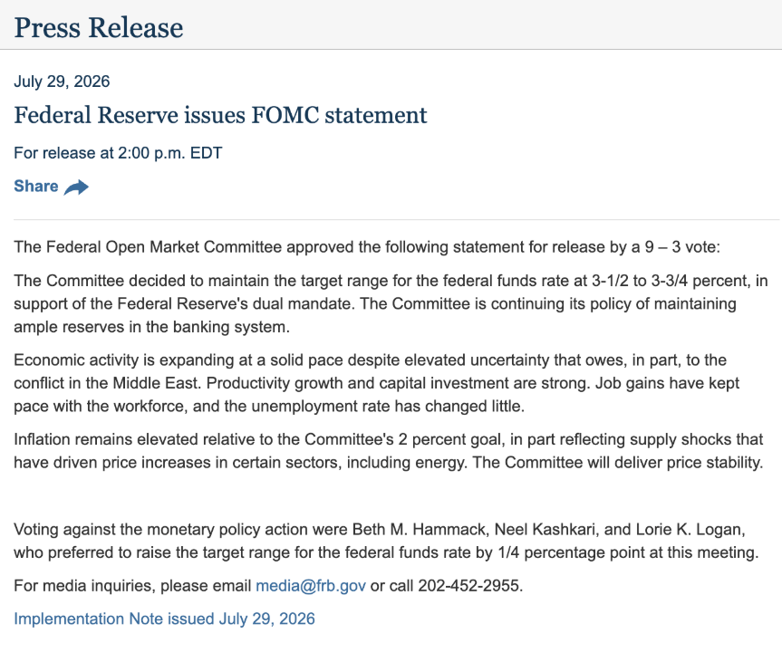In-depth analysis of the Fed